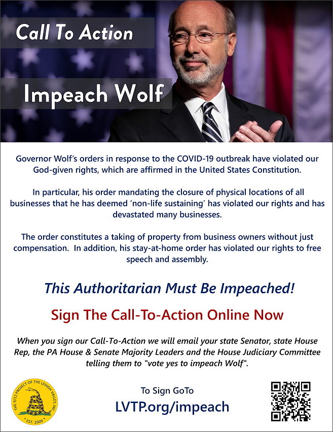 Impeach Wolf Lehigh Valley Tea Party